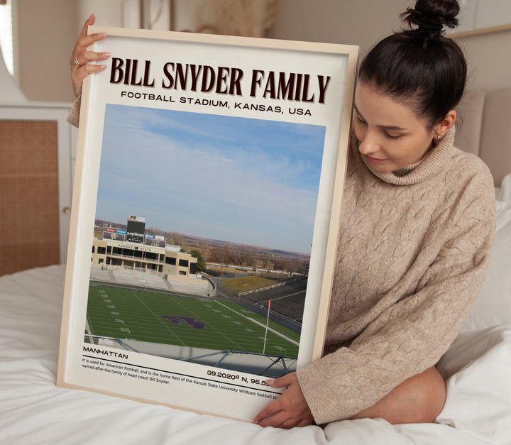 Bill Snyder Family Football Stadium Football Retro Wall Art