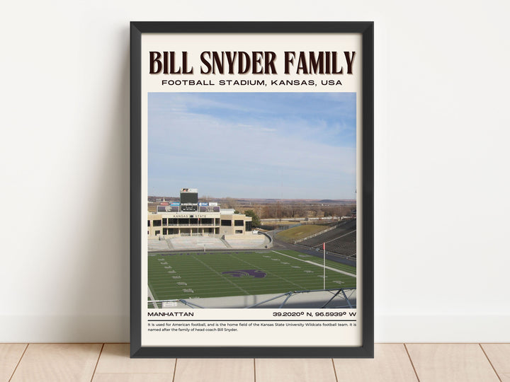 Bill Snyder Family Football Stadium Football Retro Wall Art