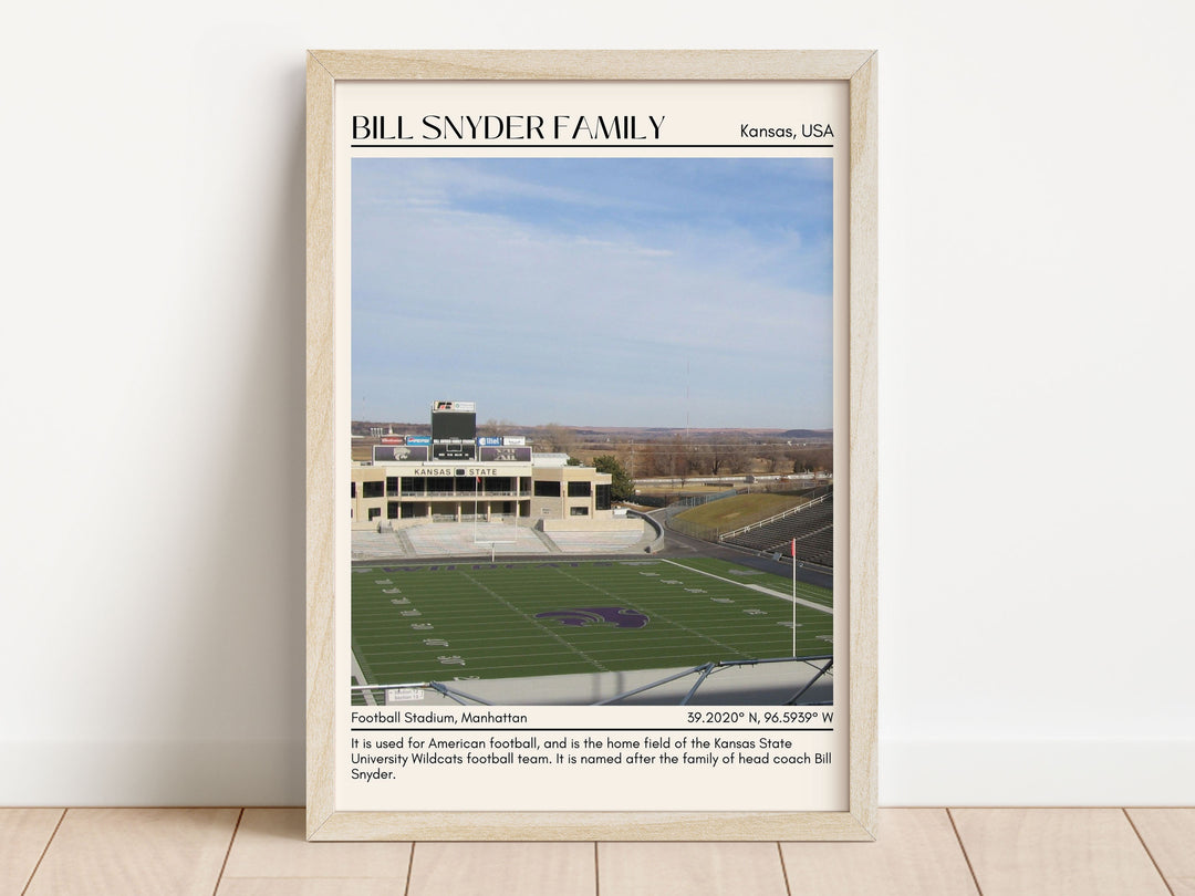 Bill Snyder Family Football Stadium Football Minimal Wall Art