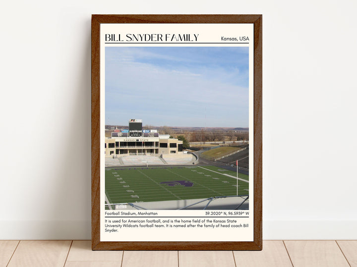 Bill Snyder Family Football Stadium Football Minimal Wall Art