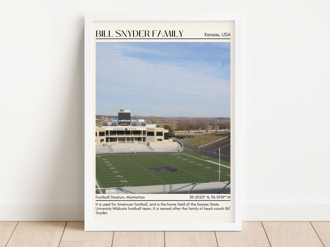 Bill Snyder Family Football Stadium Football Minimal Wall Art