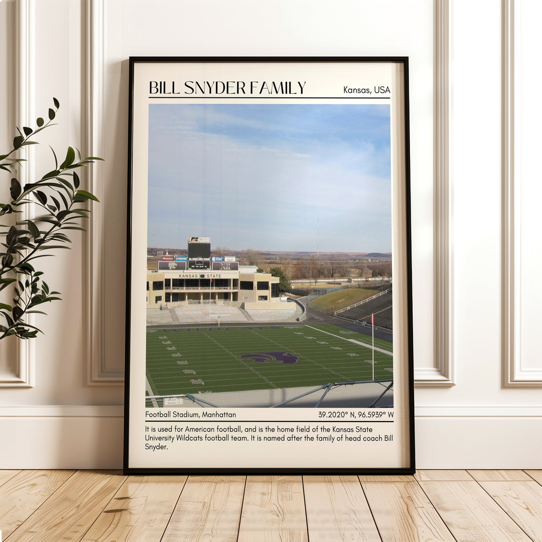 Bill Snyder Family Football Stadium Football Minimal Wall Art