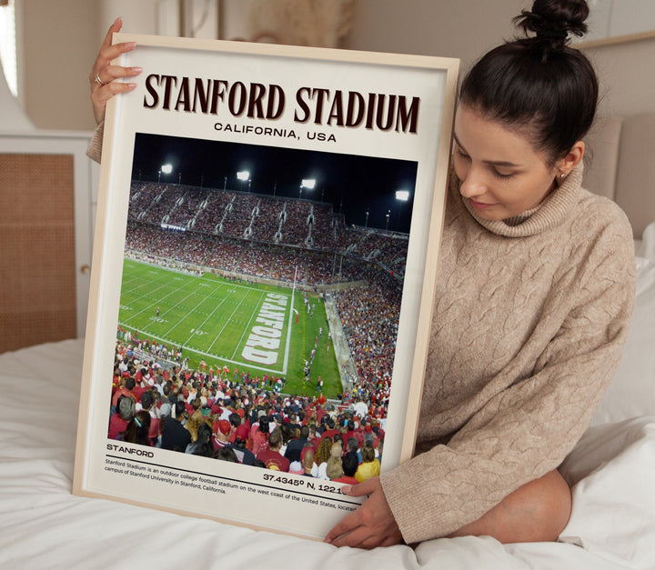 Stanford Stadium Football Retro Wall Art