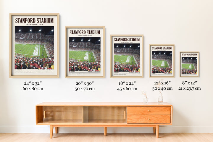 Stanford Stadium Football Retro Wall Art