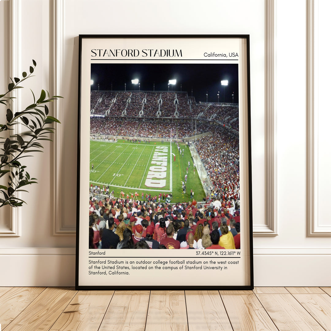 Stanford Stadium Football Minimal Wall Art