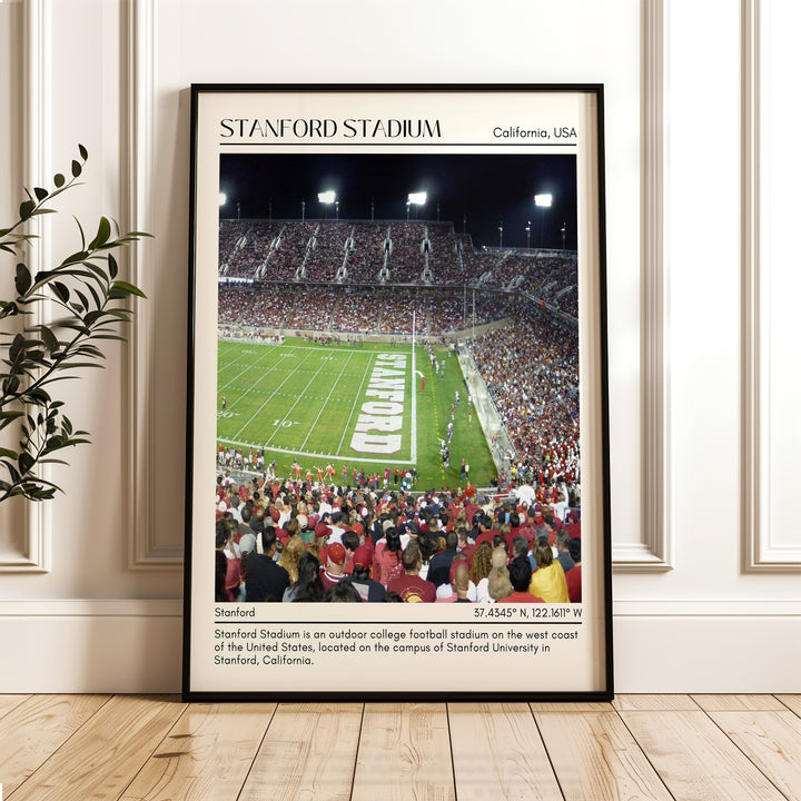 Stanford Stadium Football Minimal Wall Art