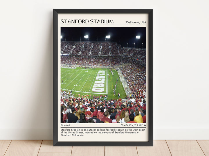 Stanford Stadium Football Minimal Wall Art