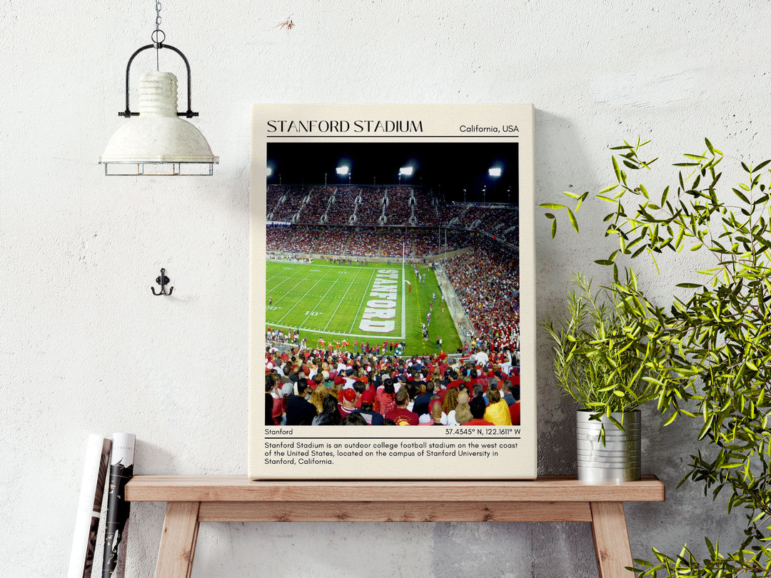 Stanford Stadium Football Minimal Wall Art