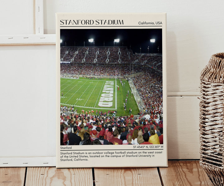 Stanford Stadium Football Minimal Wall Art