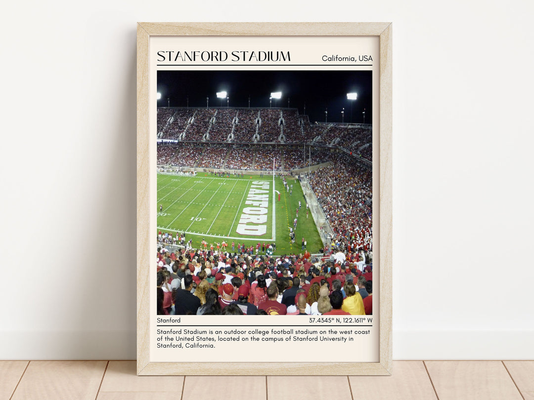 Stanford Stadium Football Minimal Wall Art