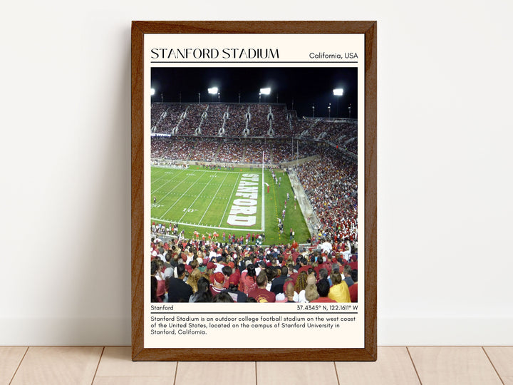 Stanford Stadium Football Minimal Wall Art