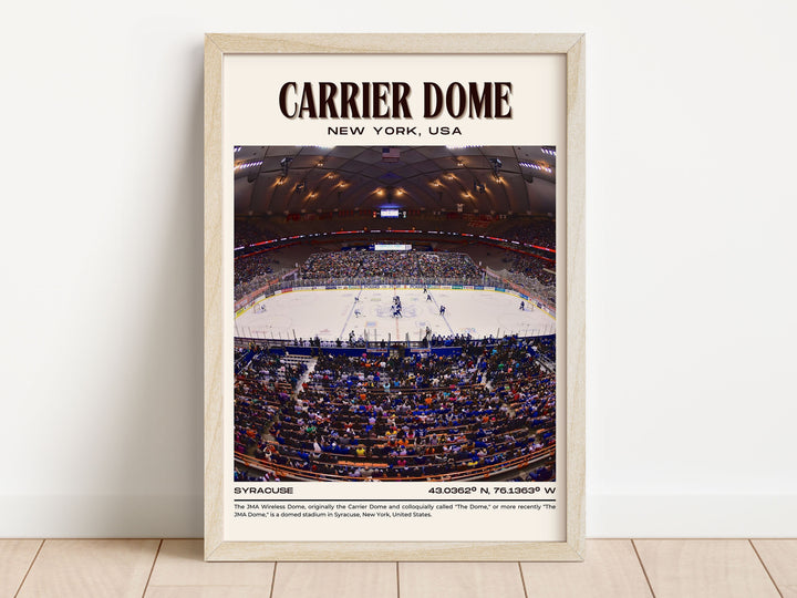 Carrier Dome Stadium Football Retro Wall Art