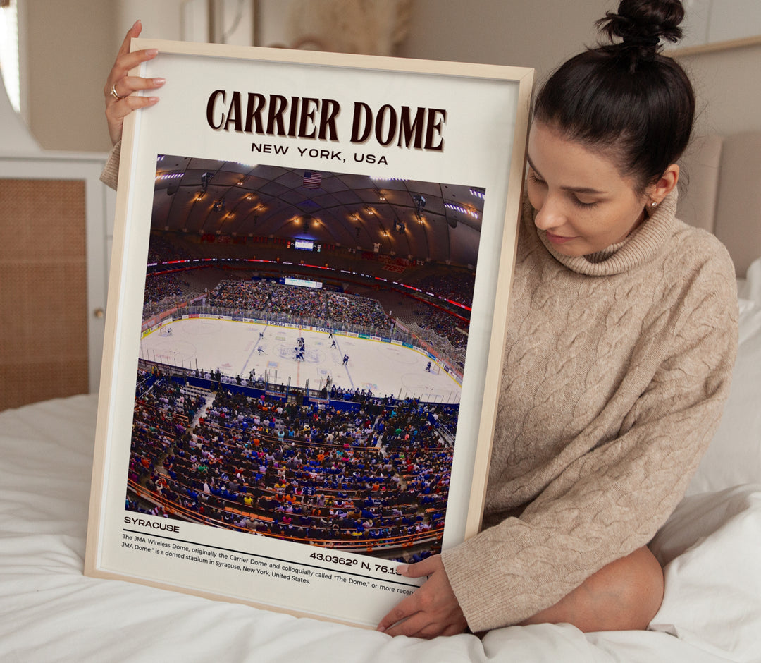 Carrier Dome Stadium Football Retro Wall Art