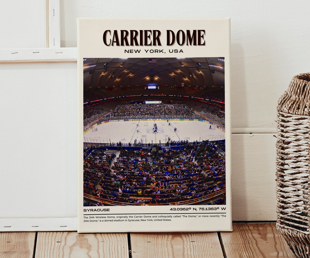 Carrier Dome Stadium Football Retro Wall Art