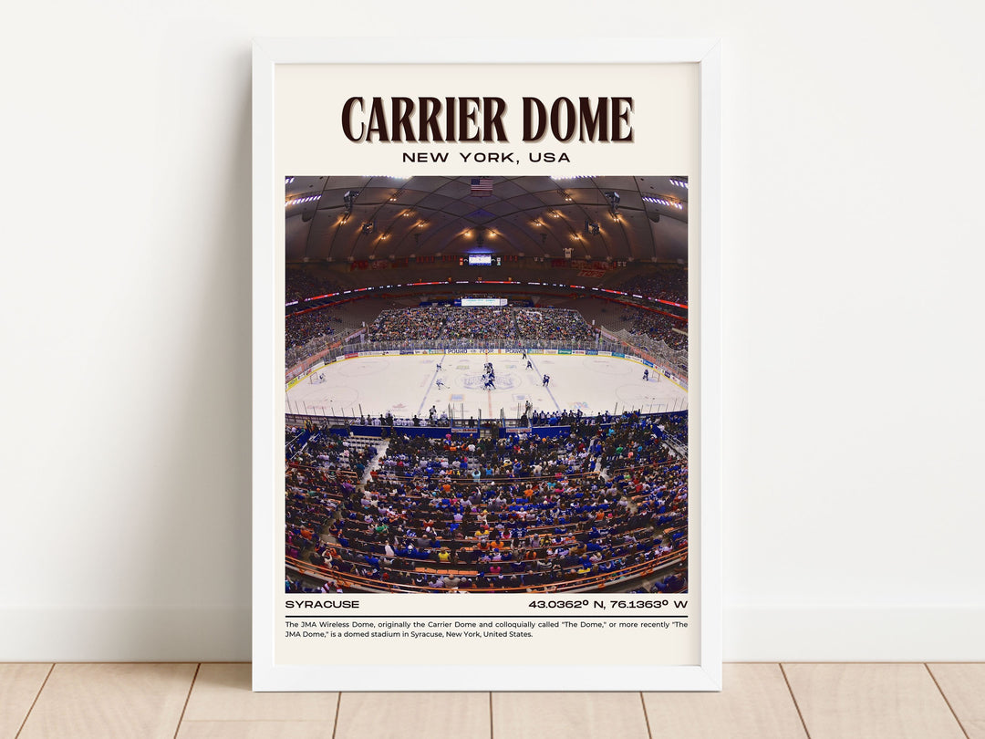 Carrier Dome Stadium Football Retro Wall Art