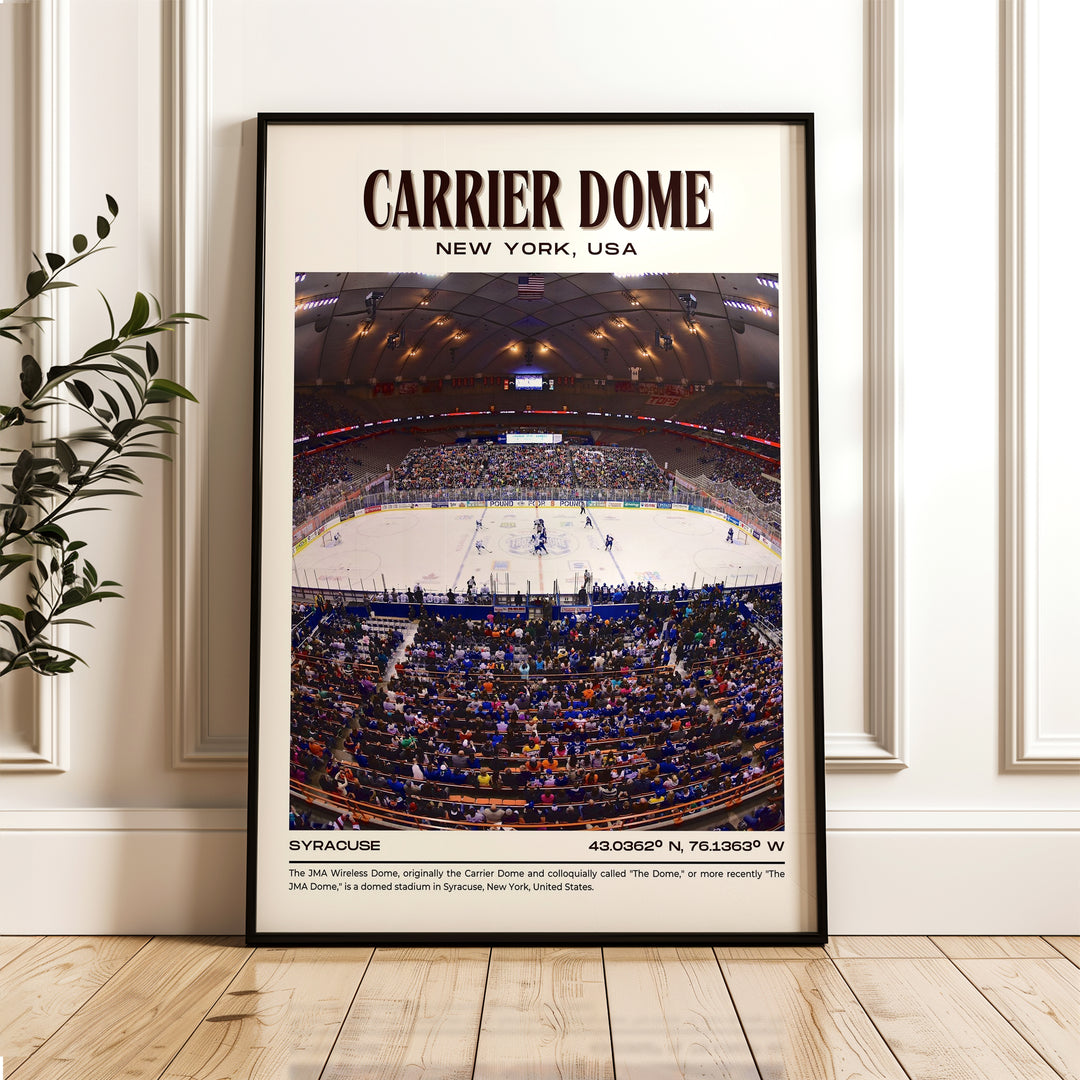 Carrier Dome Stadium Football Retro Wall Art