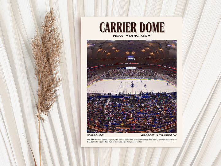 Carrier Dome Stadium Football Retro Wall Art