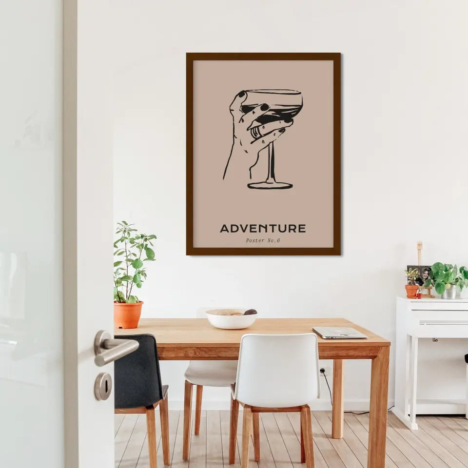 "Adventure" Travel Minimal Poster for Living Room