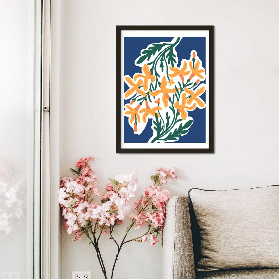 'Floral Elegance' Abstract Wall Art in Minimal Style