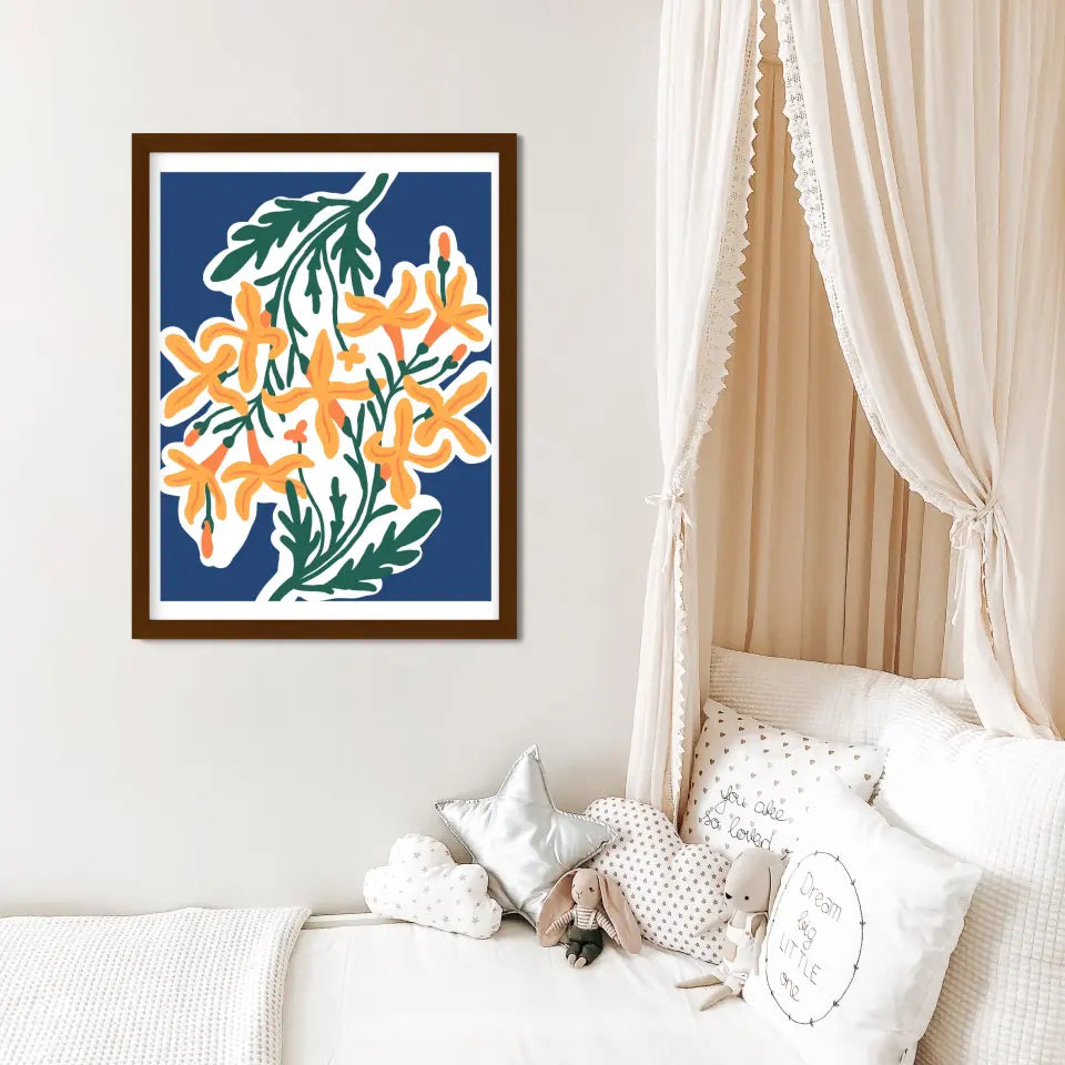 'Floral Elegance' Abstract Wall Art in Minimal Style