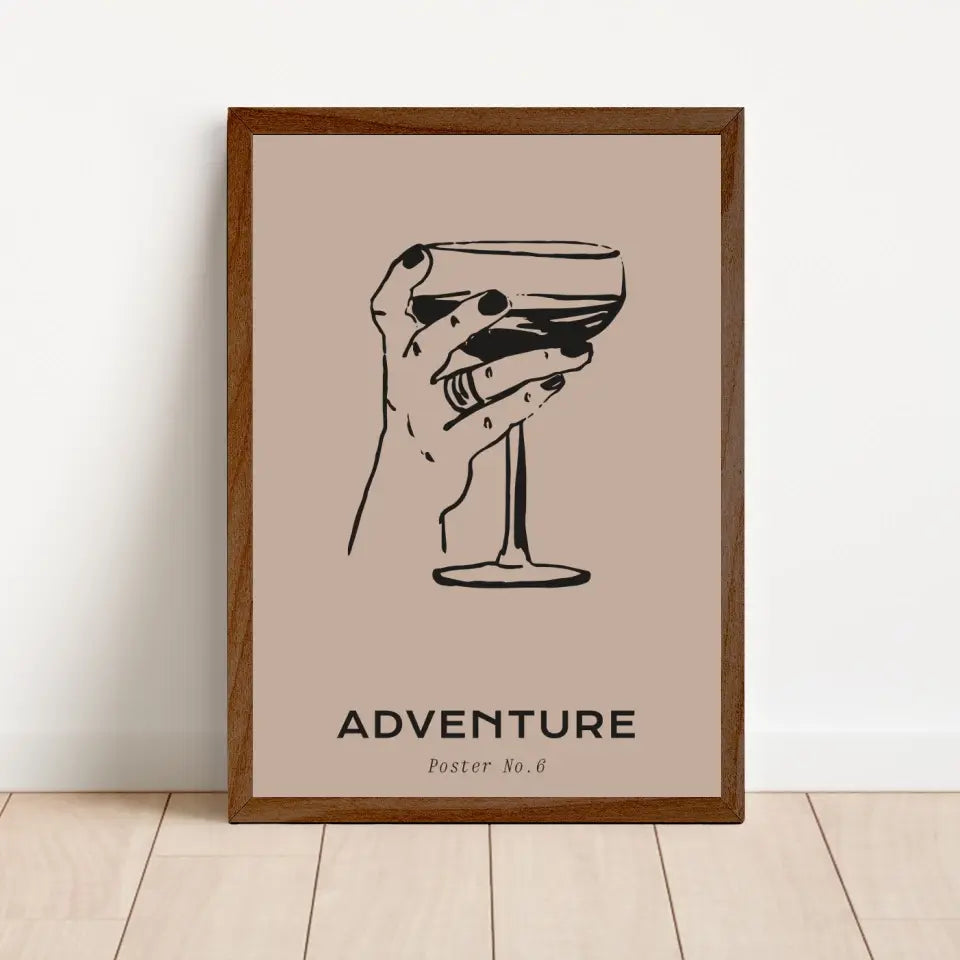 "Adventure" Travel Minimal Poster for Living Room