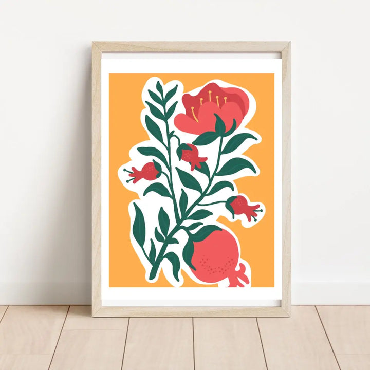 Abstract "The Floral Imagery" Wall Art in Minimal Style