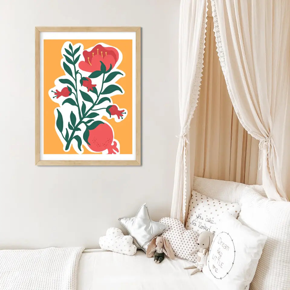 Abstract "The Floral Imagery" Wall Art in Minimal Style