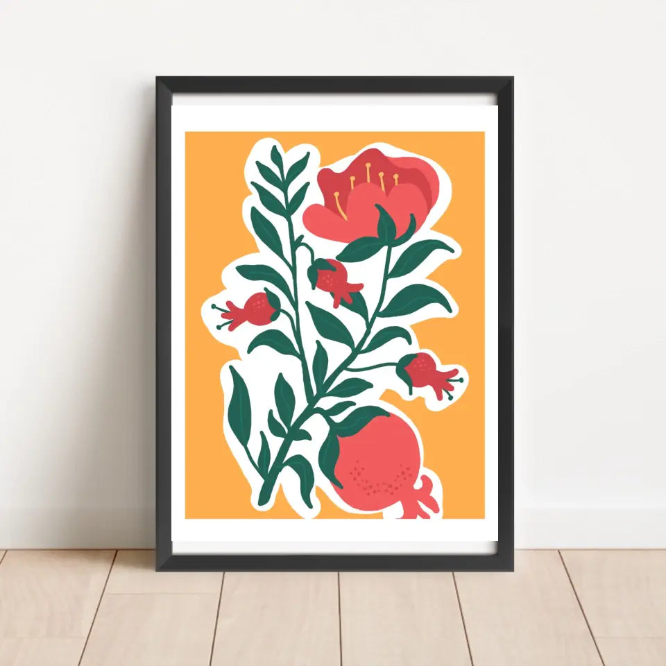 Abstract "The Floral Imagery" Wall Art in Minimal Style