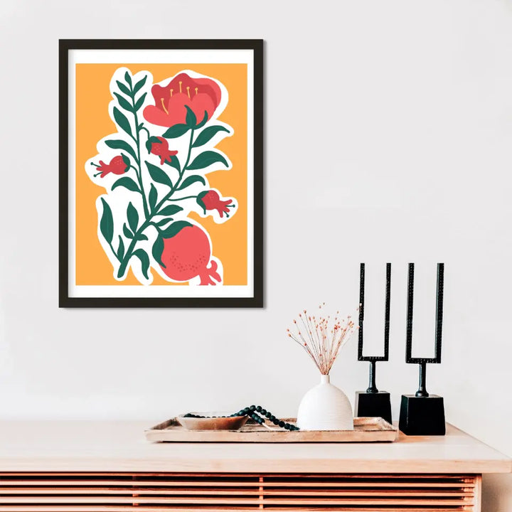 Abstract "The Floral Imagery" Wall Art in Minimal Style