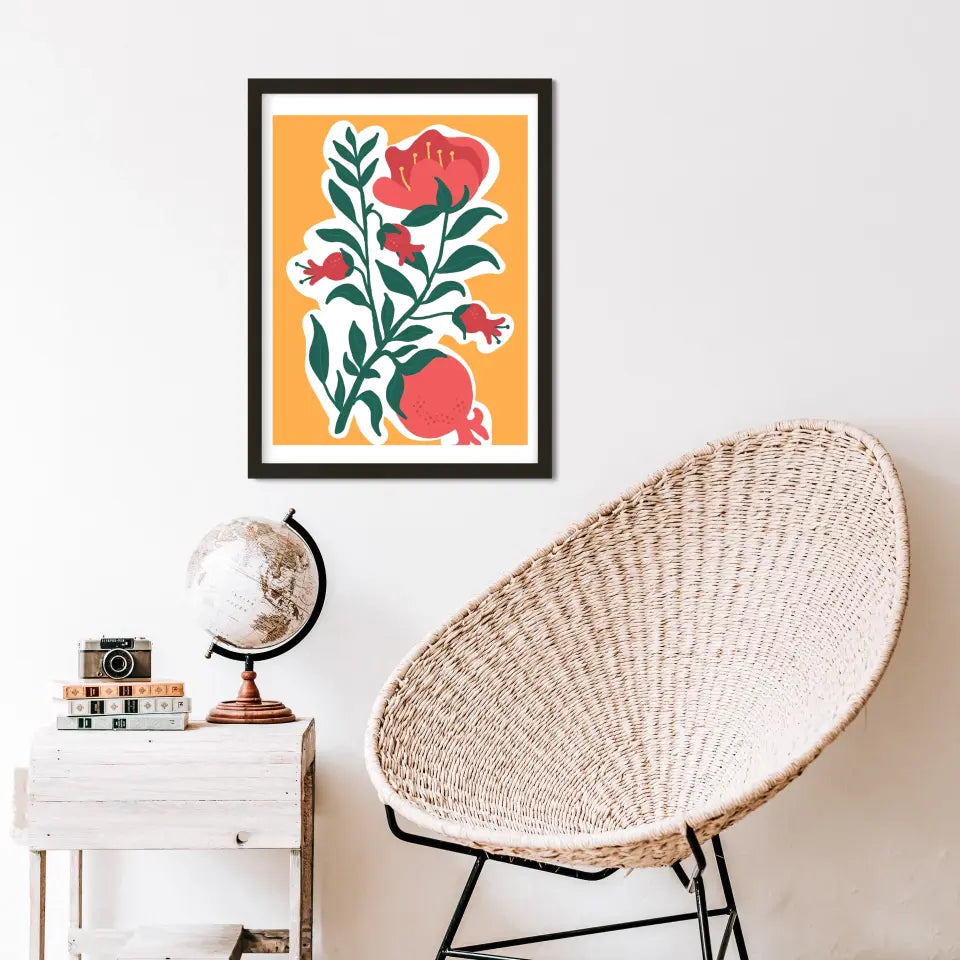 Abstract "The Floral Imagery" Wall Art in Minimal Style