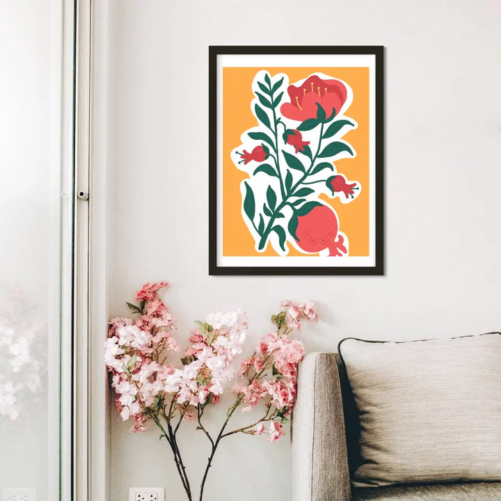 Abstract "The Floral Imagery" Wall Art in Minimal Style