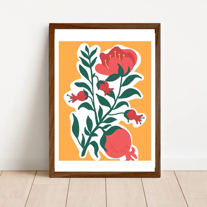 Abstract "The Floral Imagery" Wall Art in Minimal Style