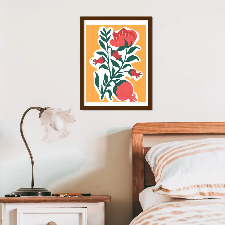 Abstract "The Floral Imagery" Wall Art in Minimal Style