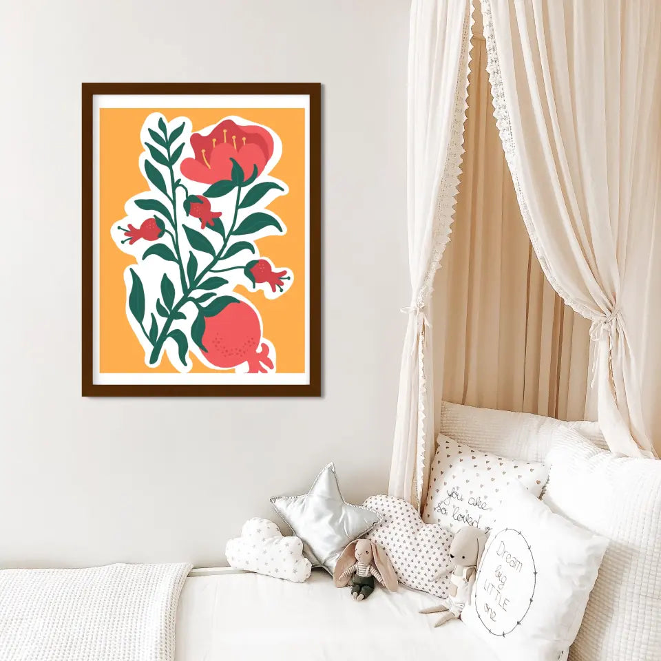 Abstract "The Floral Imagery" Wall Art in Minimal Style