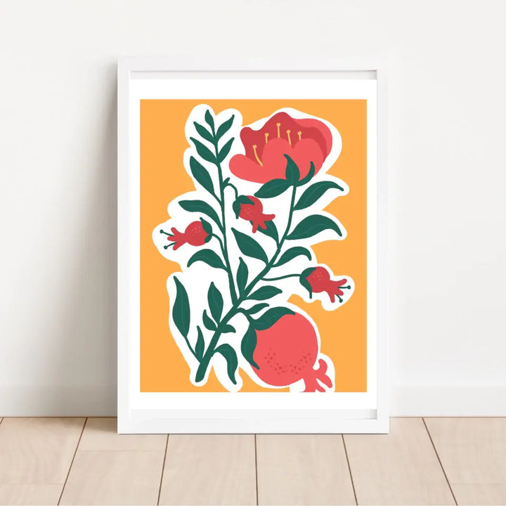 Abstract "The Floral Imagery" Wall Art in Minimal Style