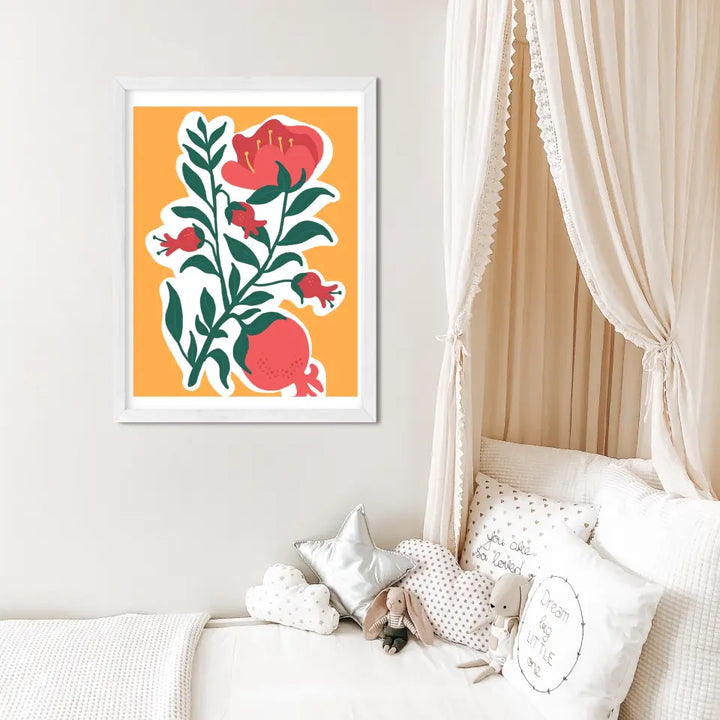 Abstract "The Floral Imagery" Wall Art in Minimal Style