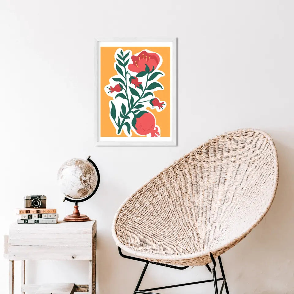 Abstract "The Floral Imagery" Wall Art in Minimal Style