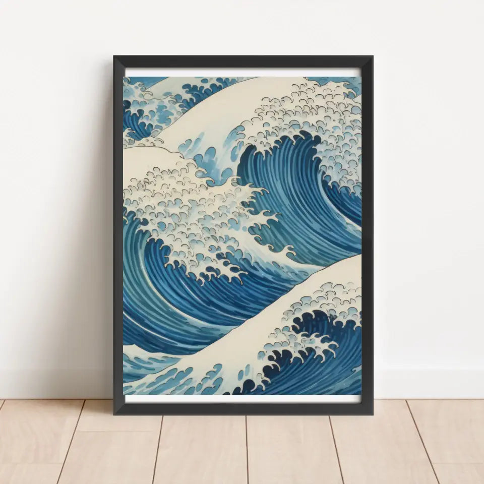 "Sea Serenity Frames" Classic Wall Art in Minimal Style