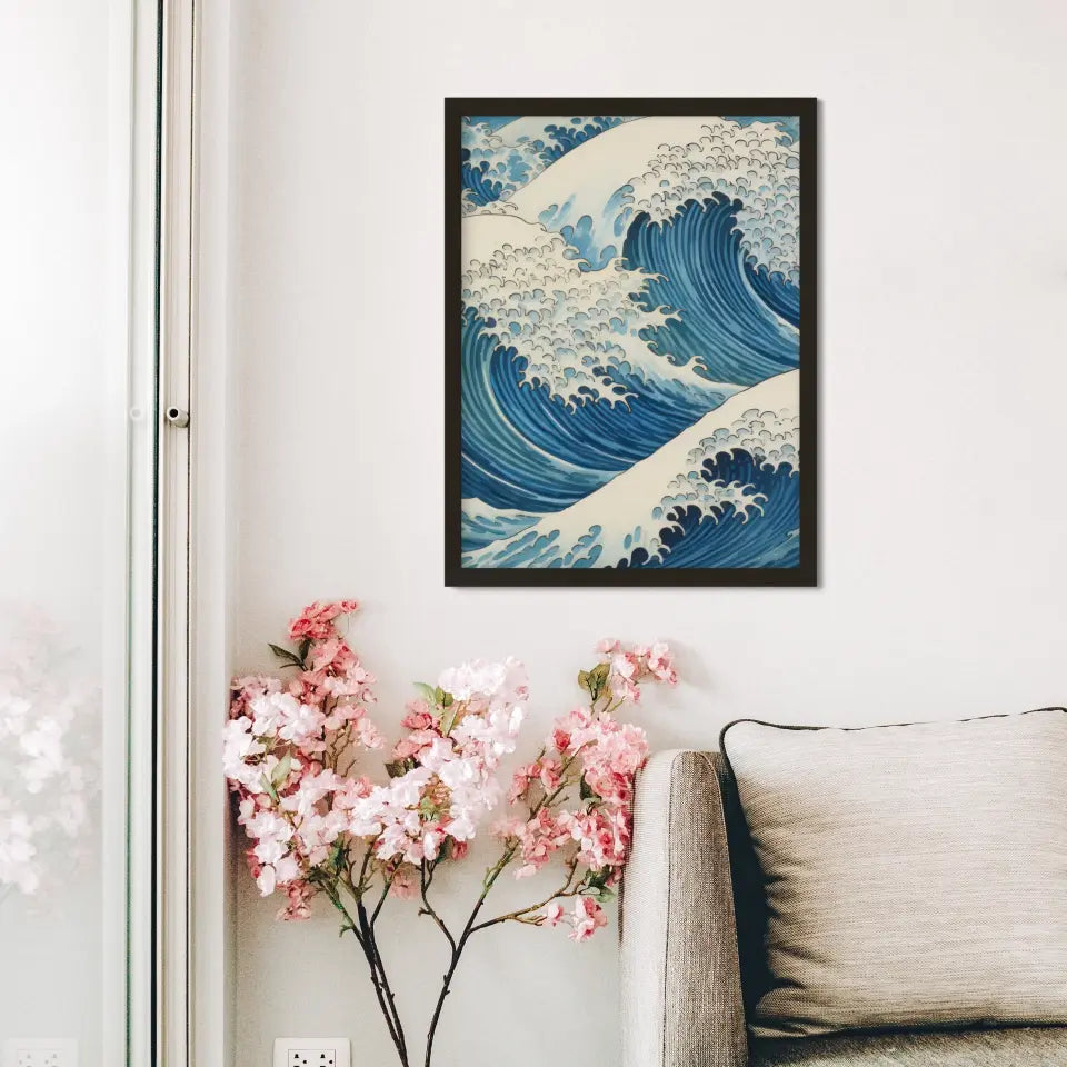 "Sea Serenity Frames" Classic Wall Art in Minimal Style