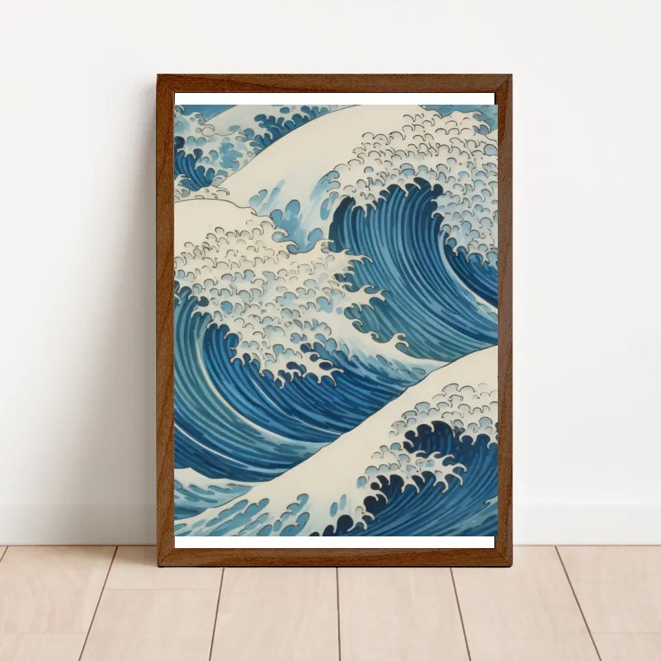 "Sea Serenity Frames" Classic Wall Art in Minimal Style