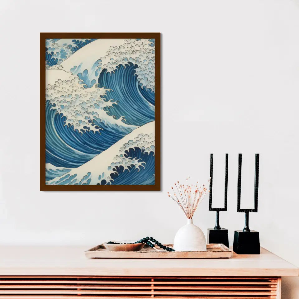 "Sea Serenity Frames" Classic Wall Art in Minimal Style