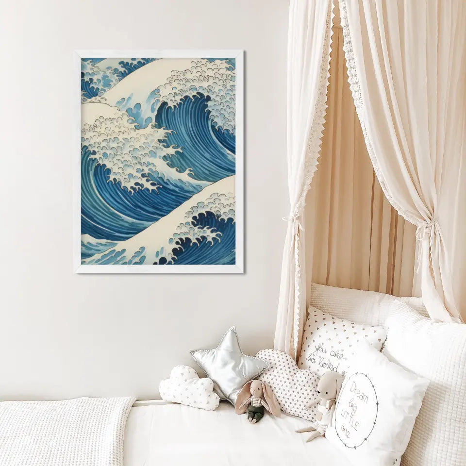 "Sea Serenity Frames" Classic Wall Art in Minimal Style