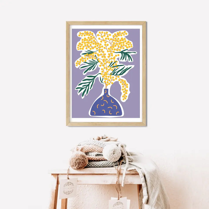 Minimal "Floral Fantasy" Abstract Poster