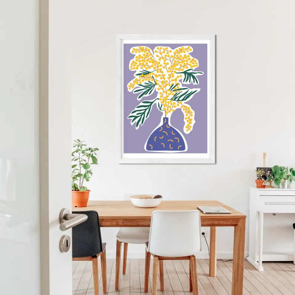 Minimal "Floral Fantasy" Abstract Poster