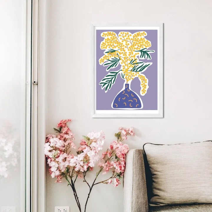 Minimal "Floral Fantasy" Abstract Poster