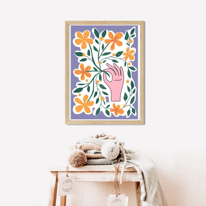"Abstract Floral Fusion" Classic Wall Poster