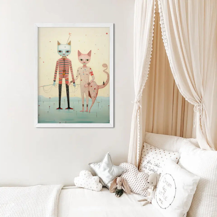 "Kitty Whimsy Frames" Classic Wall Art Frames in Minimal Style
