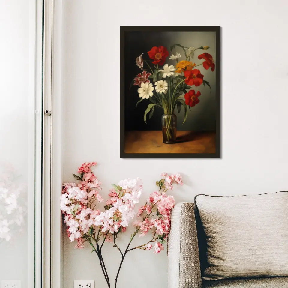 "Blossom Bouquet Frames" Classic Wall Art Frames in Minimal Style