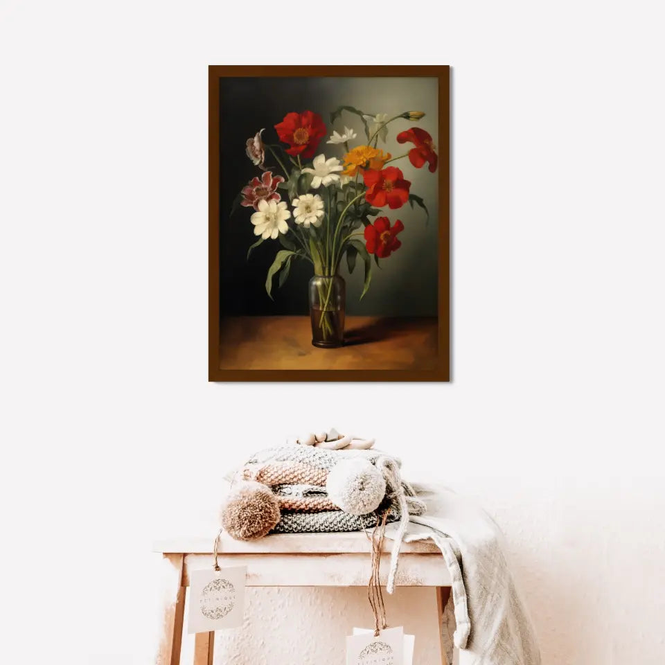 "Blossom Bouquet Frames" Classic Wall Art Frames in Minimal Style