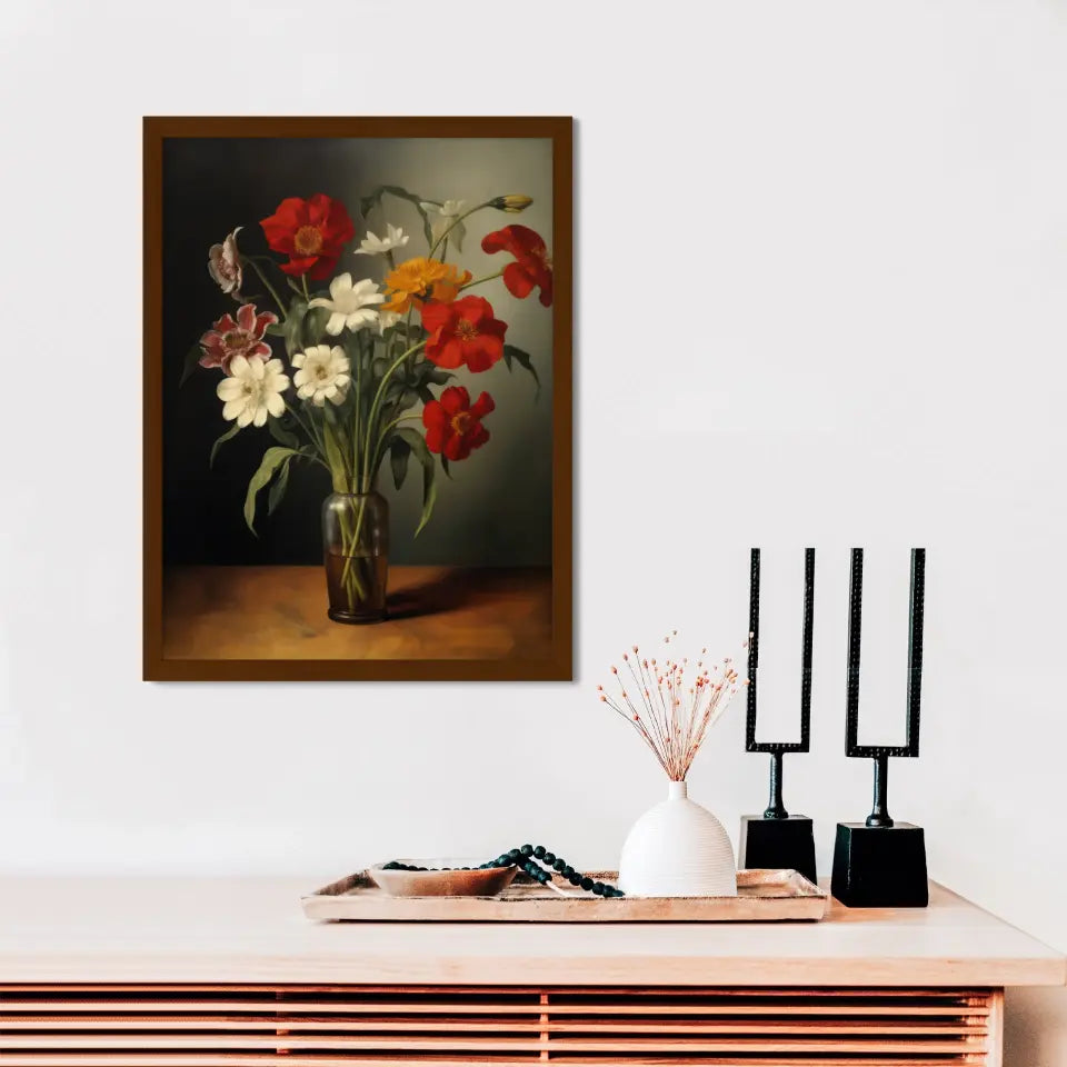 "Blossom Bouquet Frames" Classic Wall Art Frames in Minimal Style